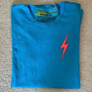 NWT Aviator Nation RAD ENERGY Thermal - Neon Blue - Medium